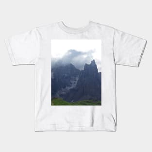 Alps Mountains Black Peaks Landscape Kids T-Shirt